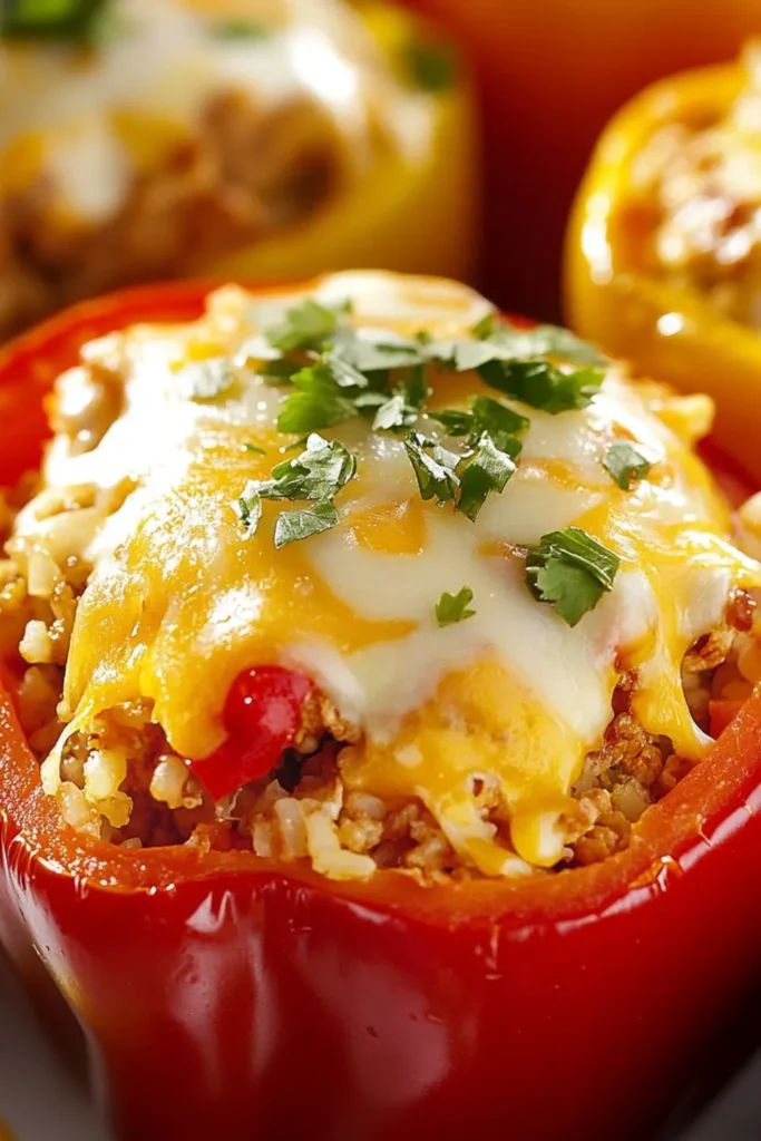 Low Carb Keto Chicken Stuffed Peppers