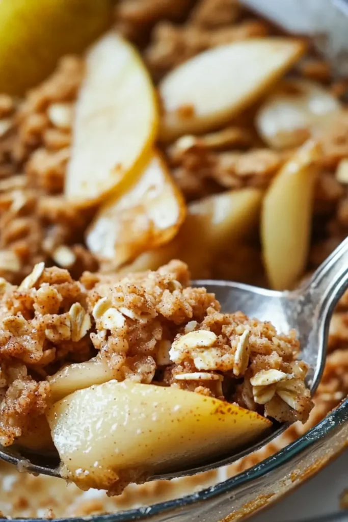 Sugar-Free Pear Crisp – Warm, Spiced, and Crispy-Top Comfort Without the Crash