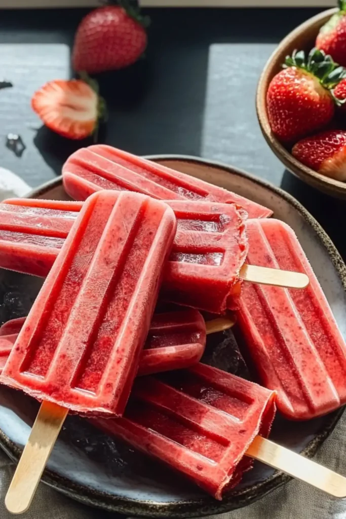 Sugar-Free Strawberry Popsicles – Just 3 Ingredients and Almost No Carbs