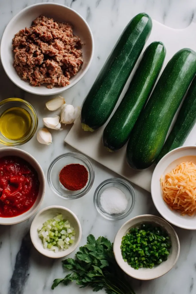 Chili-Stuffed Zucchini Boats Recipe