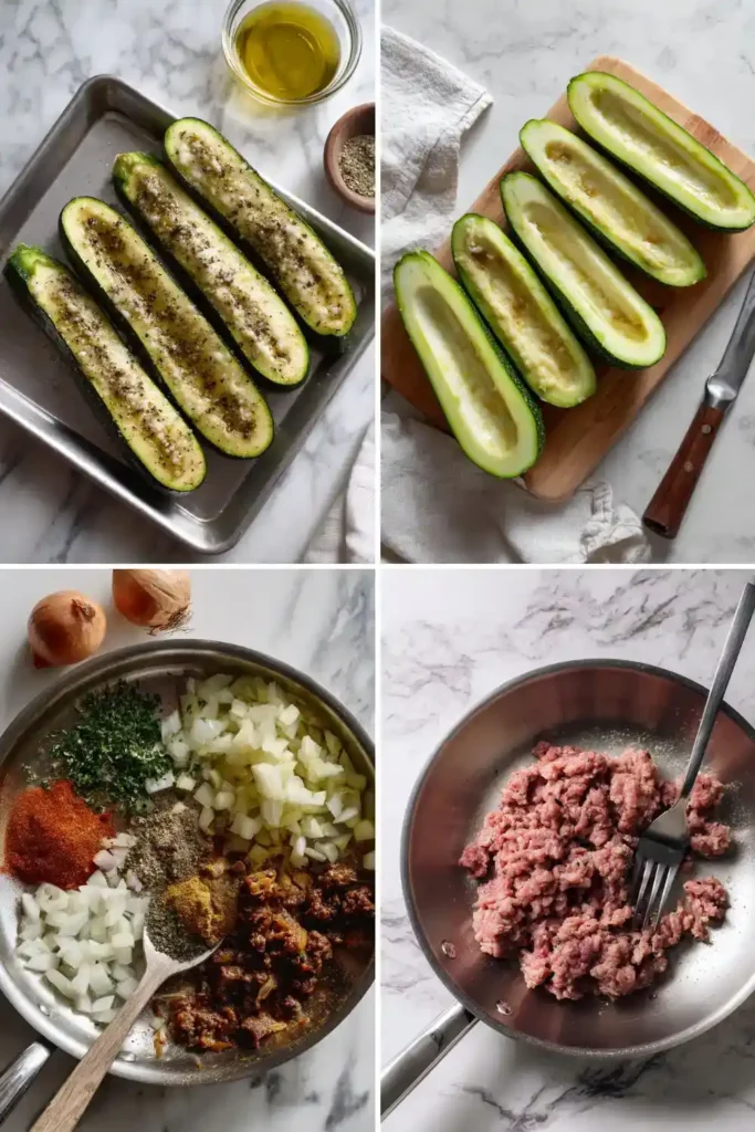 Chili-Stuffed Zucchini Boats Recipe