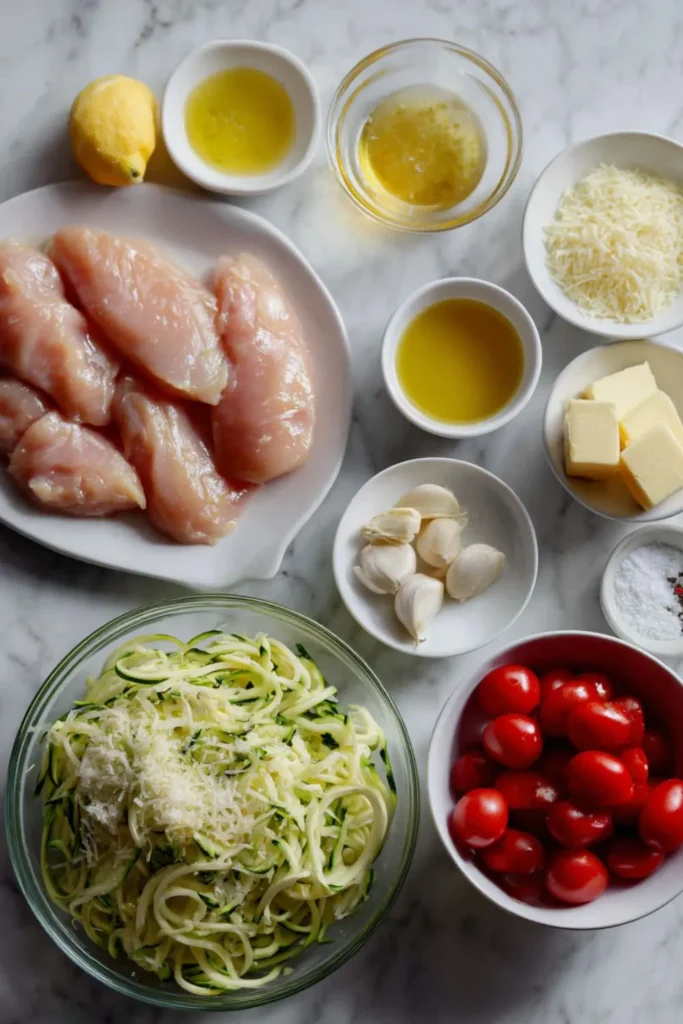 Grilled Chicken with Zucchini Noodles Recipe