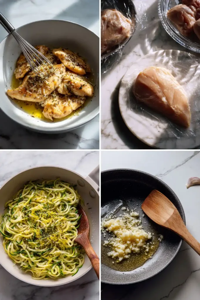 Grilled Chicken with Zucchini Noodles Recipe