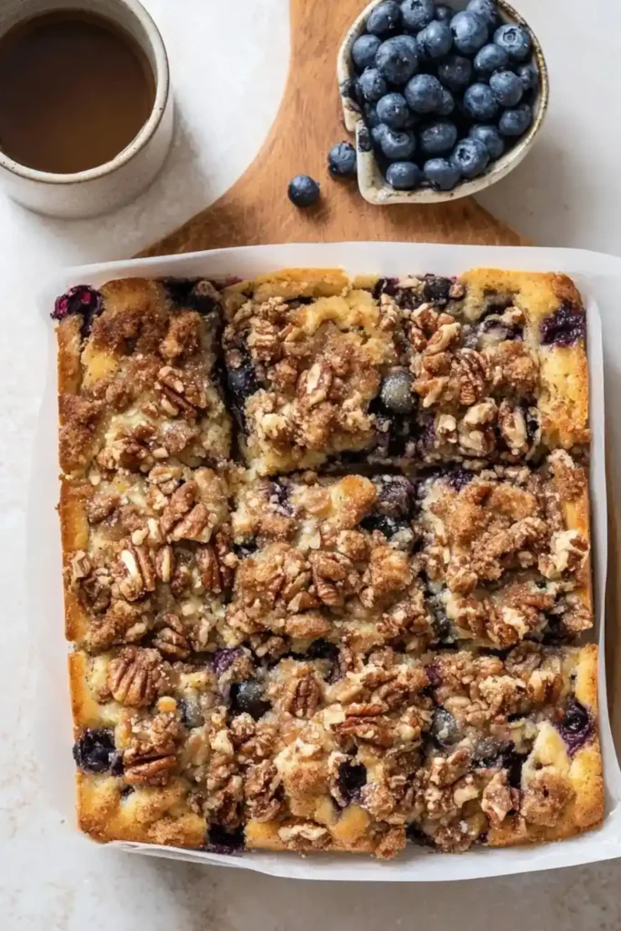 8. Keto Blueberry Coffee Cake (Dairy-Free)