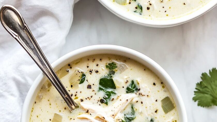 Low Carb Keto Chicken Florentine Soup