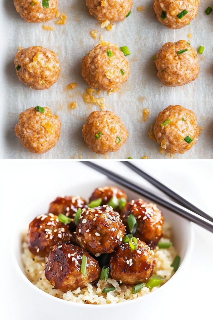 Low Carb Keto Baked Asian Turkey Meatballs Recipe