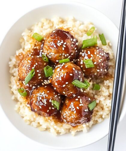 Low Carb Keto Baked Asian Turkey Meatballs Recipe