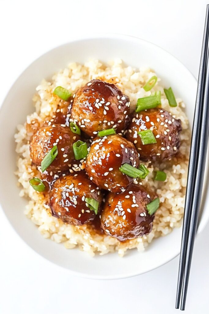 Low Carb Keto Baked Asian Turkey Meatballs Recipe