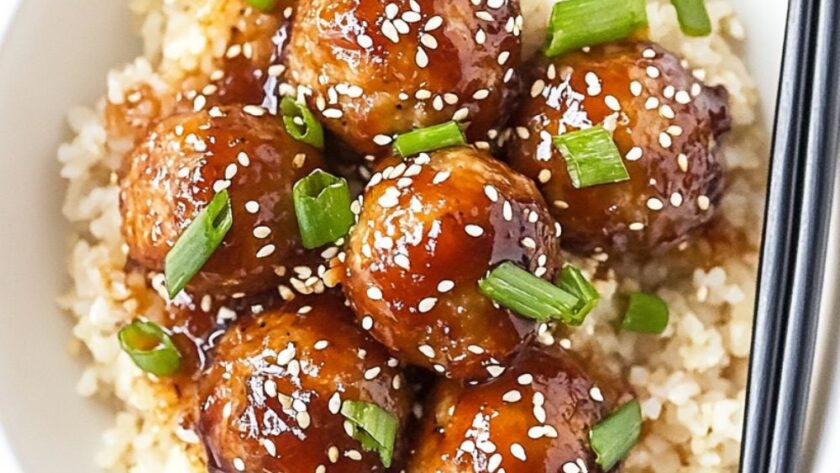 Low Carb Keto Baked Asian Turkey Meatballs Recipe