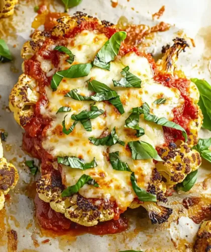 Low Carb Keto Cauliflower Parmesan