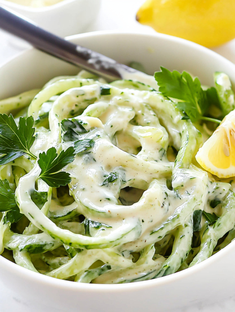 Low Carb Keto Cucumber Noodles