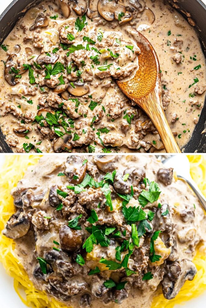 Low Carb Keto Ground Beef Stroganoff Recipe