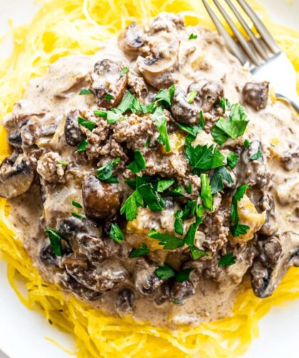 Low Carb Keto Ground Beef Stroganoff Recipe