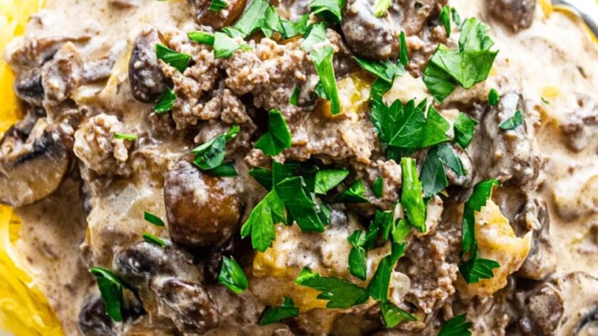 Low Carb Keto Ground Beef Stroganoff Recipe