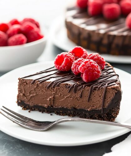 Low Carb Keto No Bake Chocolate Cheesecake