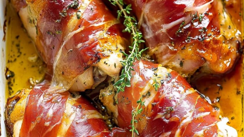 Low Carb Keto Prosciutto Wrapped Chicken Breast