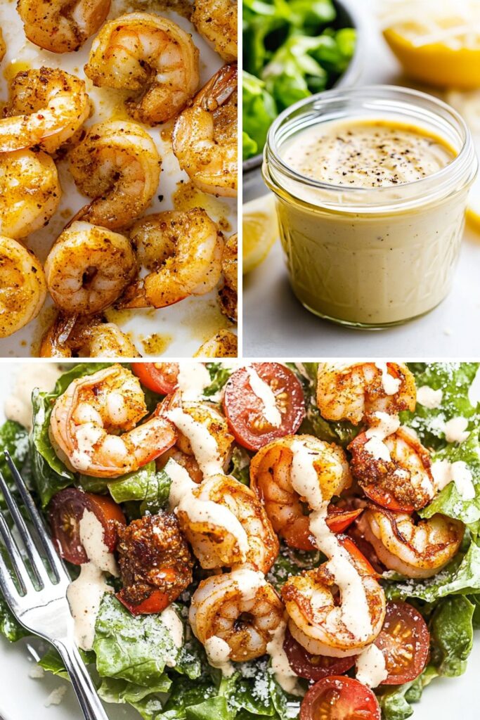 Low Carb Keto Shrimp Caesar Salad