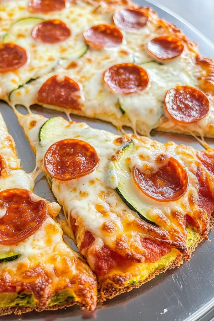 Low Carb Keto Zucchini Pizza Crust Recipe