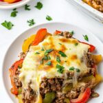 Low Carb Keto Philly Cheesesteak Casserole