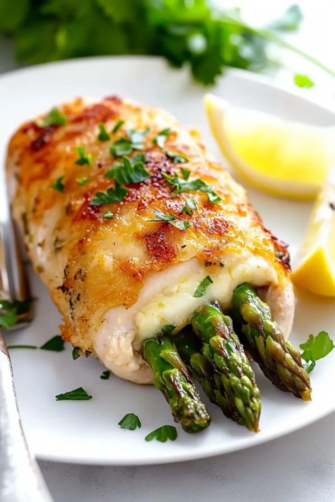 Low Carb Keto Asparagus Stuffed Chicken Breast