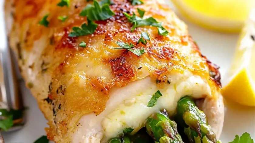 Low Carb Keto Asparagus Stuffed Chicken Breast