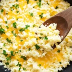 Low Carb Keto Cheesy Cauliflower Rice