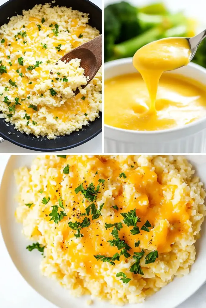 Low Carb Keto Cheesy Cauliflower Rice 