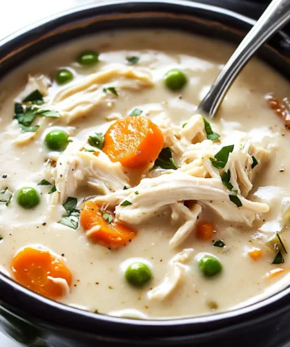 Low Carb Keto Slow Cooker Chicken Pot Pie Soup