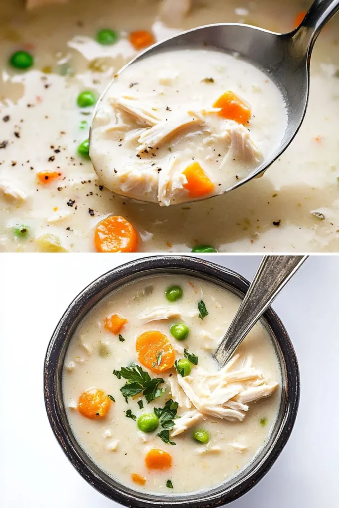 Low Carb Keto Slow Cooker Chicken Pot Pie Soup