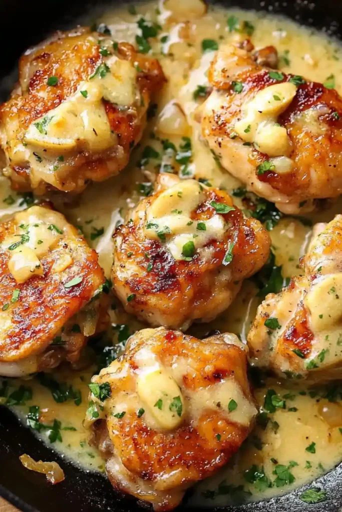 Low Carb Keto Creamy Garlic Chicken