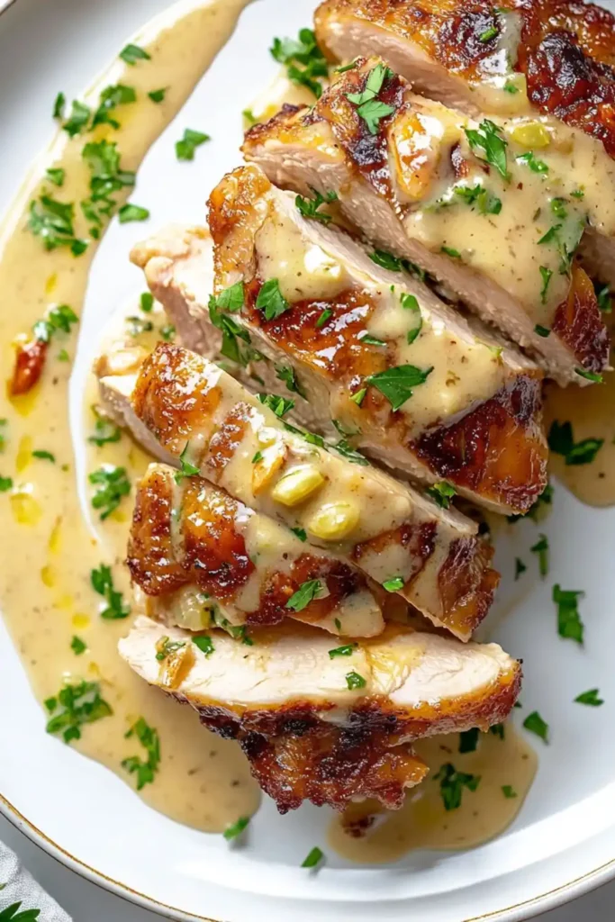 Low Carb Keto Creamy Garlic Chicken
