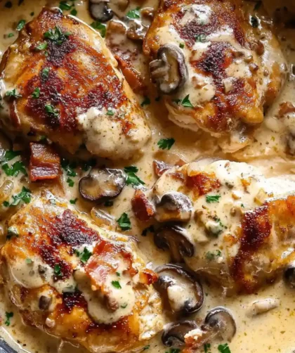 Low Carb Keto Creamy Mushroom Chicken