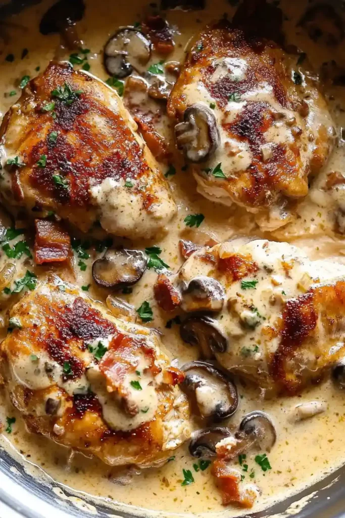 Low Carb Keto Creamy Mushroom Chicken