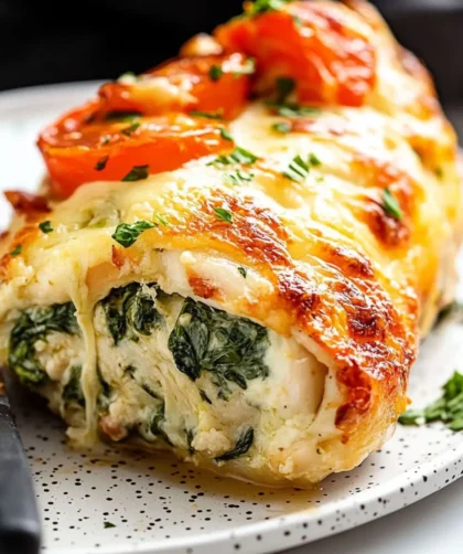 Low Carb Keto Spinach Stuffed Chicken Breast