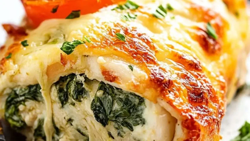 Low Carb Keto Spinach Stuffed Chicken Breast