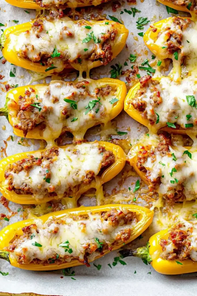 Low Carb Keto Stuffed Banana Peppers