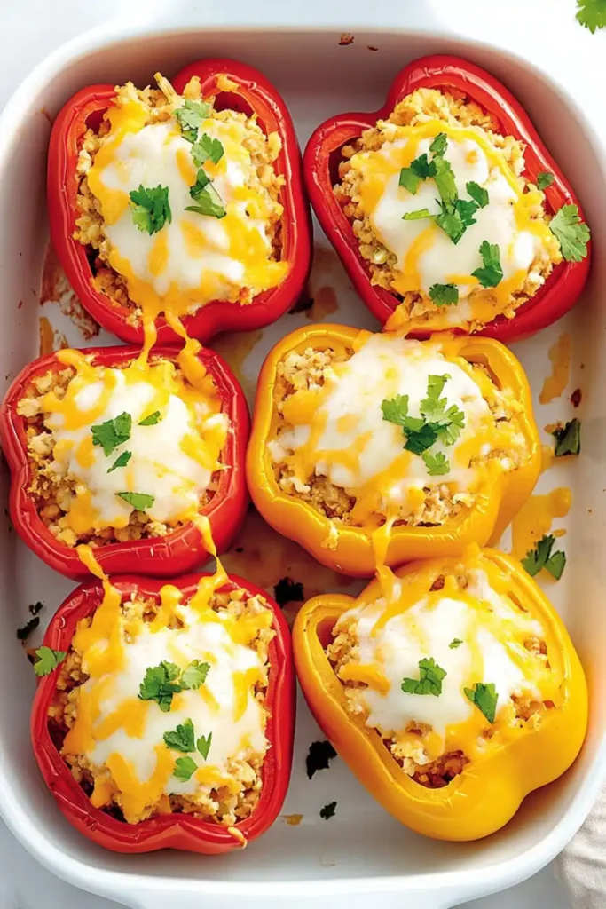 Low Carb Keto Chicken Stuffed Peppers