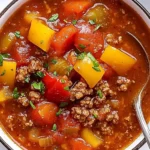 Low Carb Keto Stuffed Pepper Soup