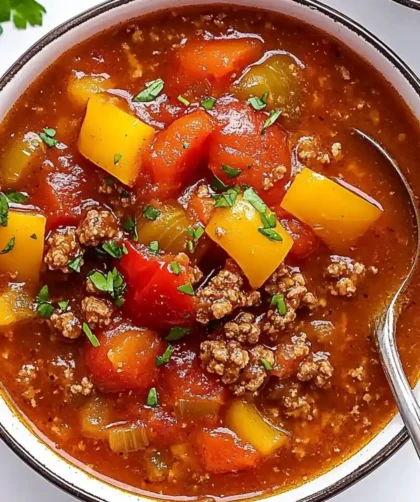 Low Carb Keto Stuffed Pepper Soup