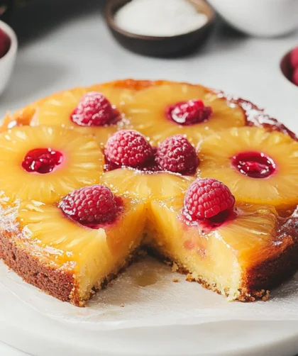 Keto Pineapple Upside-Down Cake – Moist, Buttery, and Just 3.8g Net Carbs
