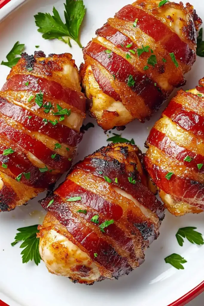 Low Carb Keto Bacon Wrapped Chicken Breast