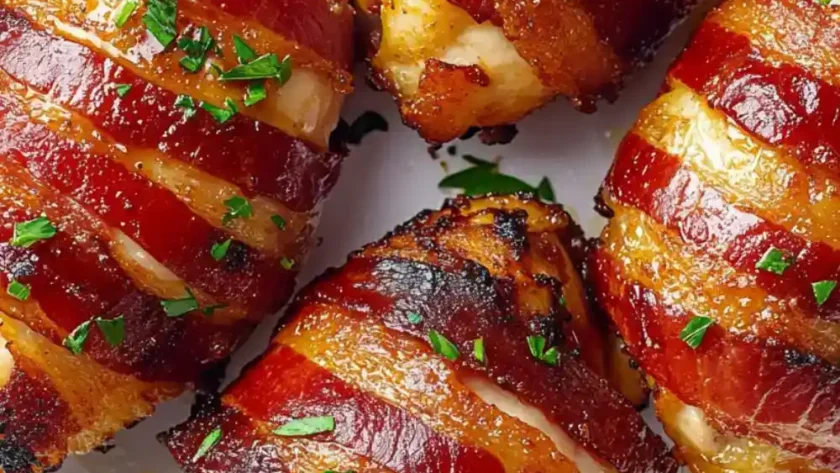 Low Carb Keto Bacon Wrapped Chicken Breast