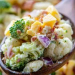 Low Carb Keto Broccoli And Cauliflower Salad