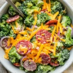 Low Carb Keto Broccoli Pepperoni Salad (2)