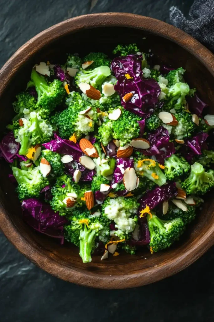 Low Carb Keto Broccoli Salad With Almonds
