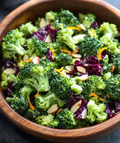 Low Carb Keto Broccoli Salad With Almonds