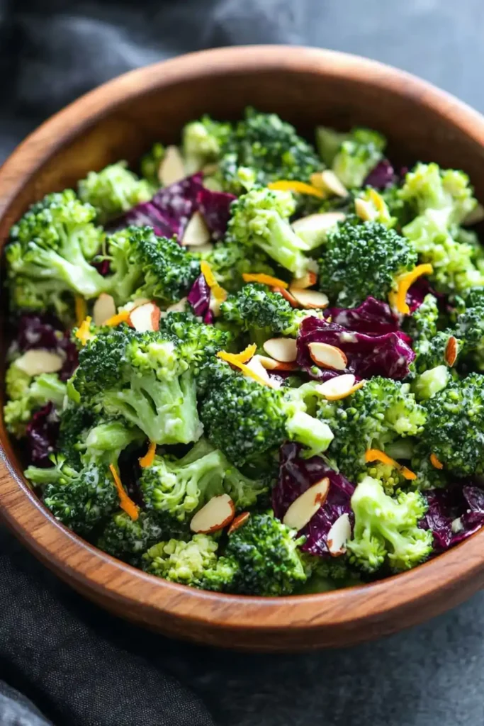 Low Carb Keto Broccoli Salad With Almonds