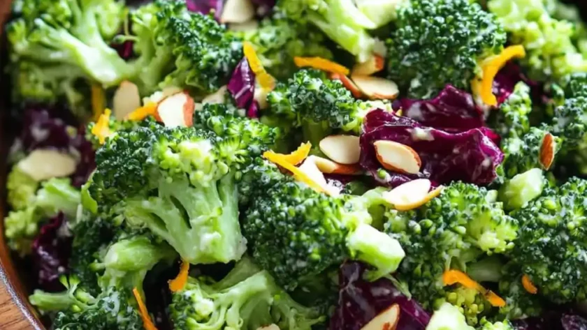 Low Carb Keto Broccoli Salad With Almonds