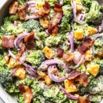 Low Carb Keto Broccoli Salad With Apple Cider Vinegar