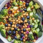 Low Carb Keto Broccoli Salad With Blueberries